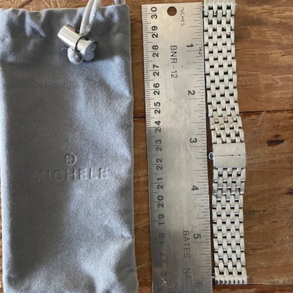 Michele Deco 16MM Silver Stainless Steel Watch Band - Picture 2 of 5